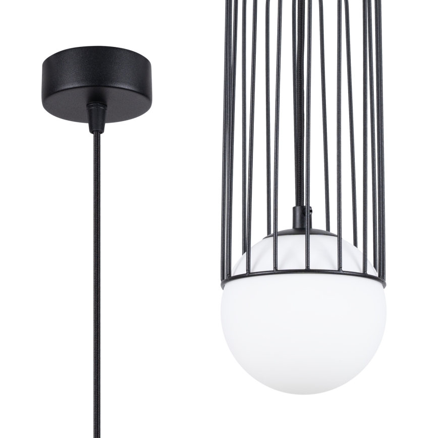 Lámpara colgante BRINA 1xG9/8W/230V negro