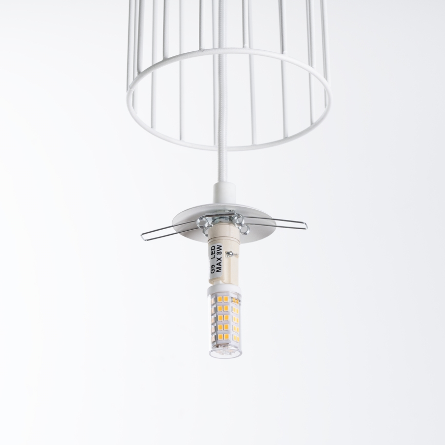 Lámpara colgante BRINA 3xG9/8W/230V blanco