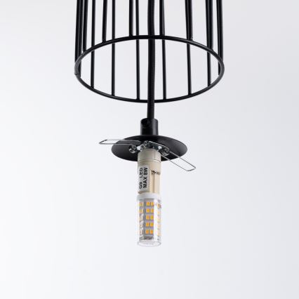 Lámpara colgante BRINA 3xG9/8W/230V negro