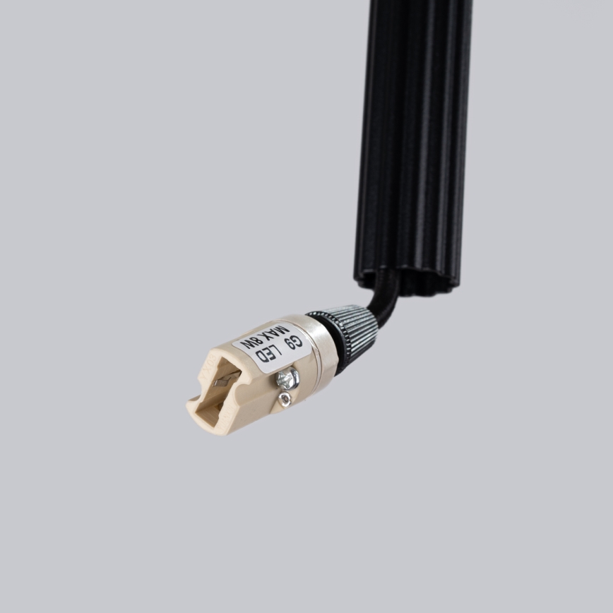 Lámpara colgante ARCHE 1xG9/8W/230V negro
