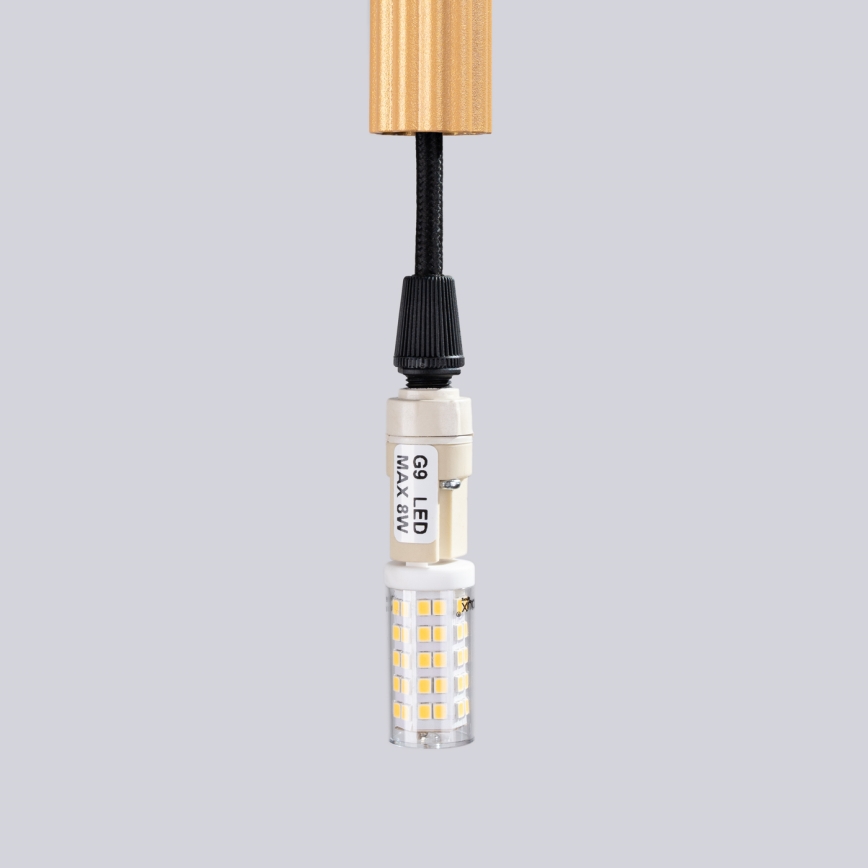Lámpara colgante ARCHE 1xG9/8W/230V dorado