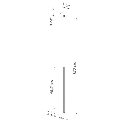 Lámpara colgante ARCHE 1xG9/8W/230V dorado