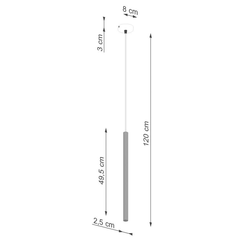 Lámpara colgante ARCHE 1xG9/8W/230V dorado