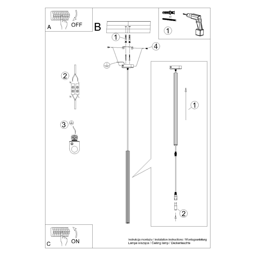 Lámpara colgante ARCHE 1xG9/8W/230V dorado