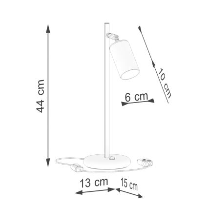 Lámpara de mesa WINX 1xGU10/10W/230V negro/dorado
