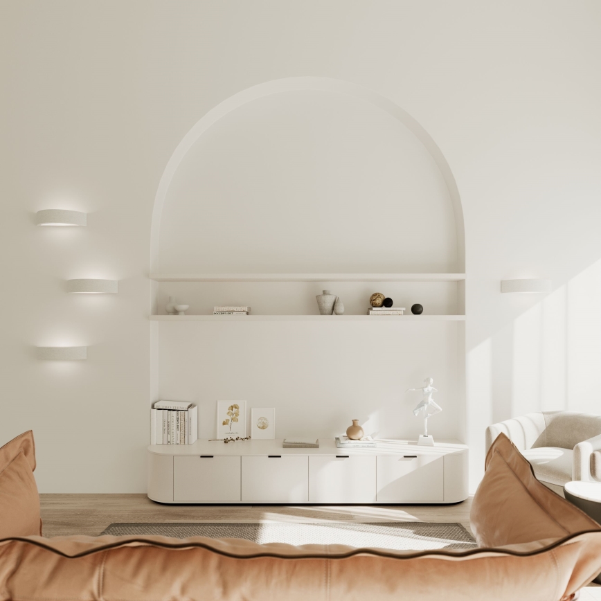Aplique ATENA 1xE27/15W/230V 30 cm blanco