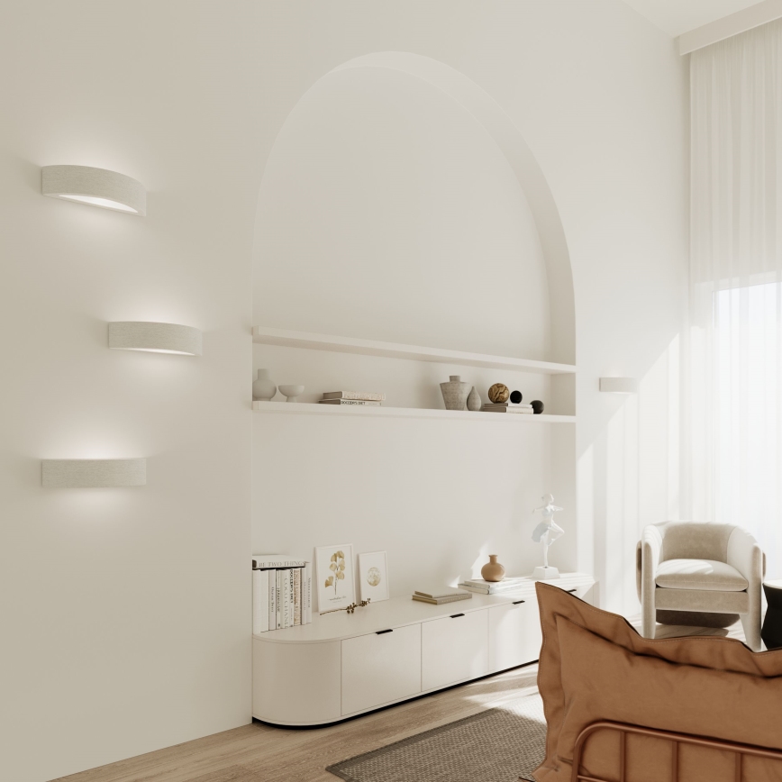 Aplique ATENA 1xE27/15W/230V 30 cm blanco