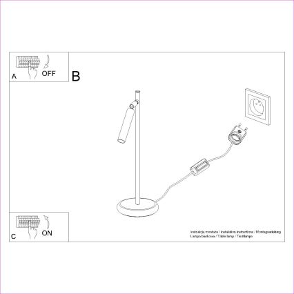 Lámpara de mesa PASTELO 1xG9/8W/230V dorado