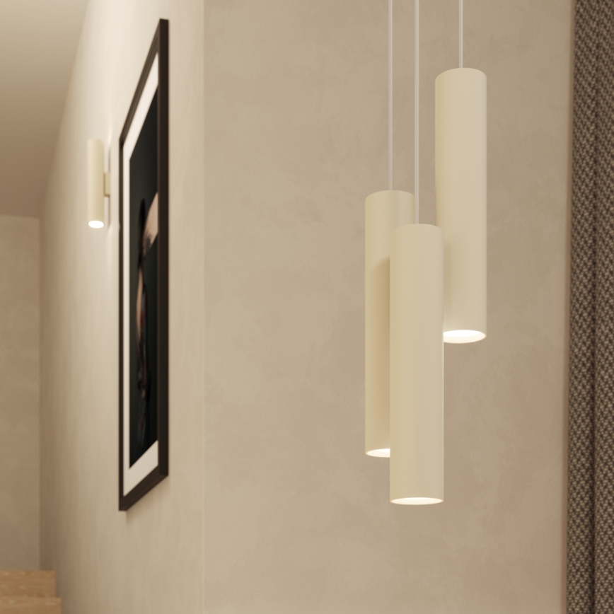 Lámpara colgante LAGOS 1xGU10/10W/230V color crema