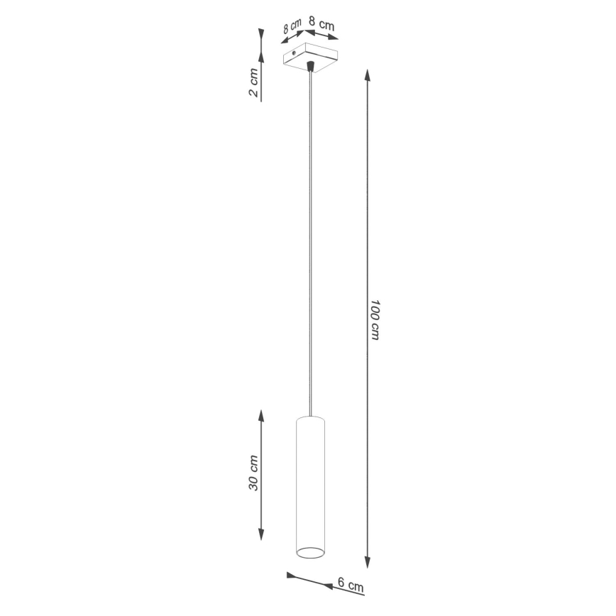 Lámpara colgante LAGOS 1xGU10/10W/230V verde