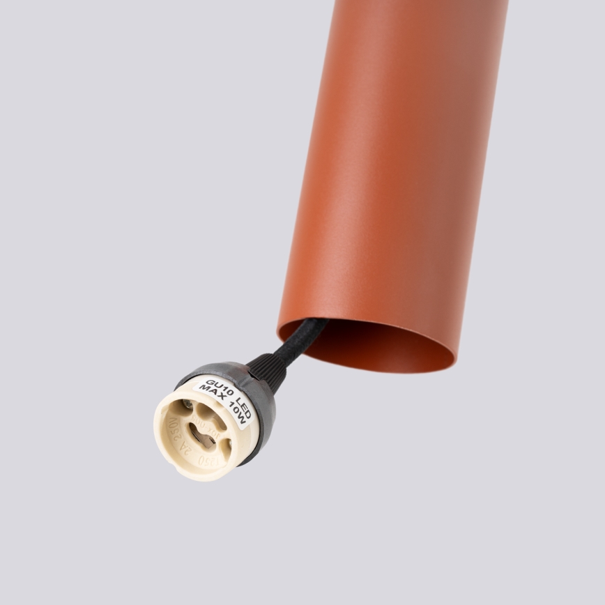 Lámpara colgante LAGOS 3xGU10/10W/230V rojo