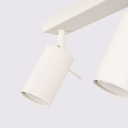 Foco RING 6xGU10/10W/230V color crema