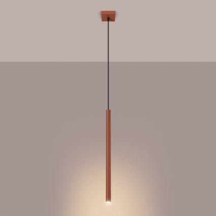 Lámpara colgante PASTELO 1xG9/8W/230V rojo