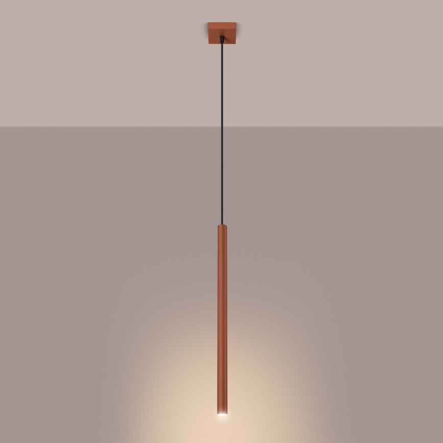 Lámpara colgante PASTELO 1xG9/8W/230V rojo