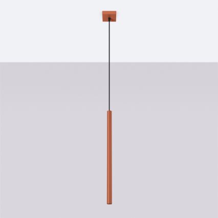 Lámpara colgante PASTELO 1xG9/8W/230V rojo