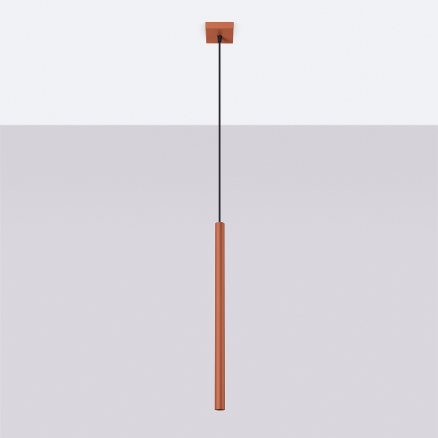 Lámpara colgante PASTELO 1xG9/8W/230V rojo