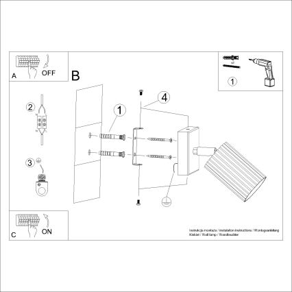 Foco de pared KARBON 1xGU10/10W/230V blanco