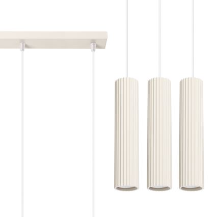 Lámpara colgante KARBON 3xGU10/10W/230V color crema
