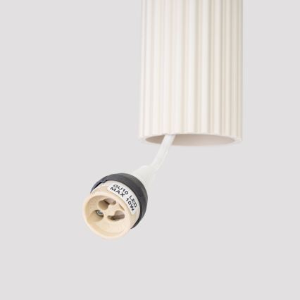 Lámpara colgante KARBON 3xGU10/10W/230V color crema