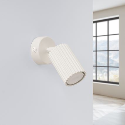 Foco de pared KARBON 1xGU10/10W/230V color crema