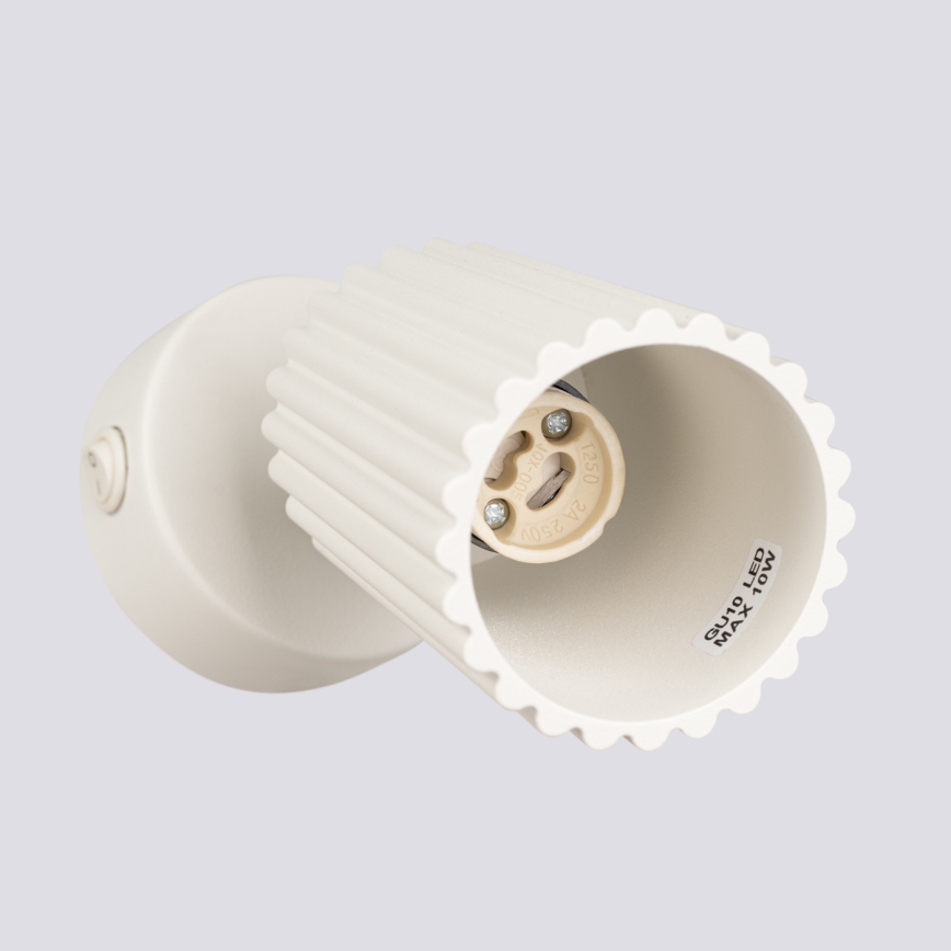 Foco de pared KARBON 1xGU10/10W/230V color crema
