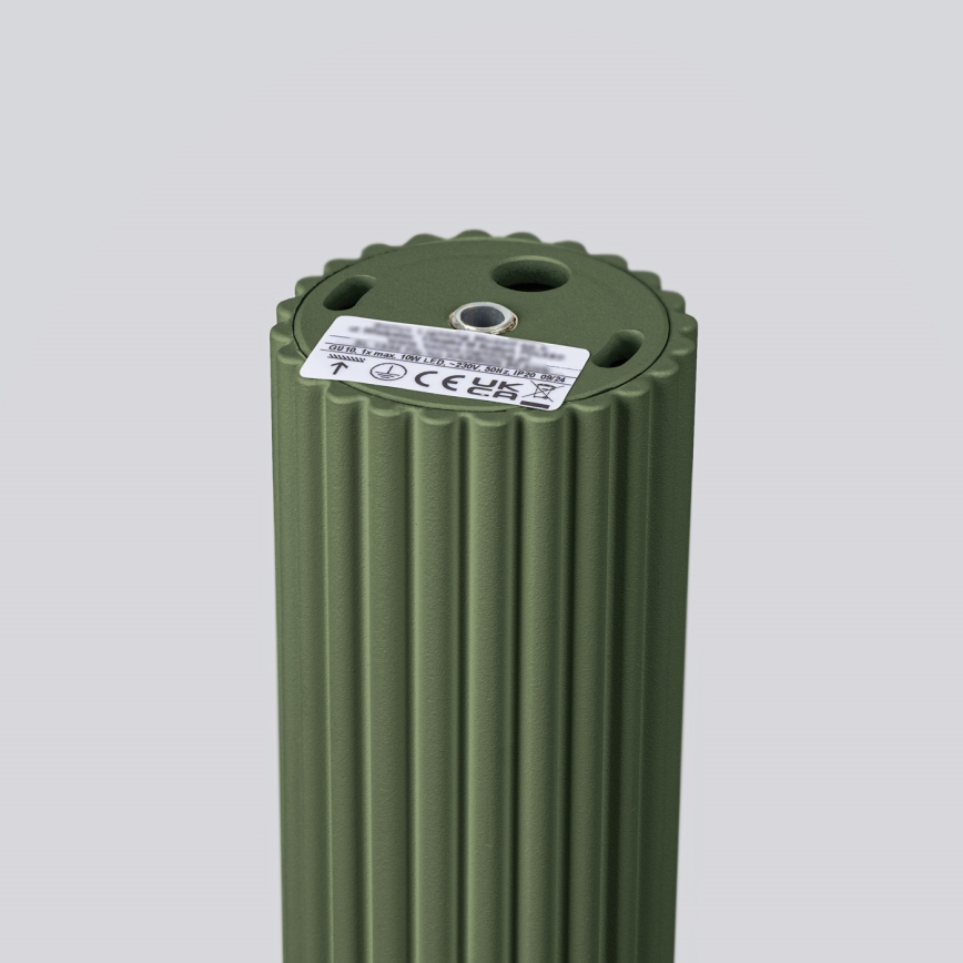 Foco KARBON 1xGU10/10W/230V 10 cm Verde
