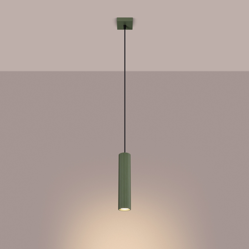 Lámpara colgante KARBON 1xGU10/10W/230V Verde