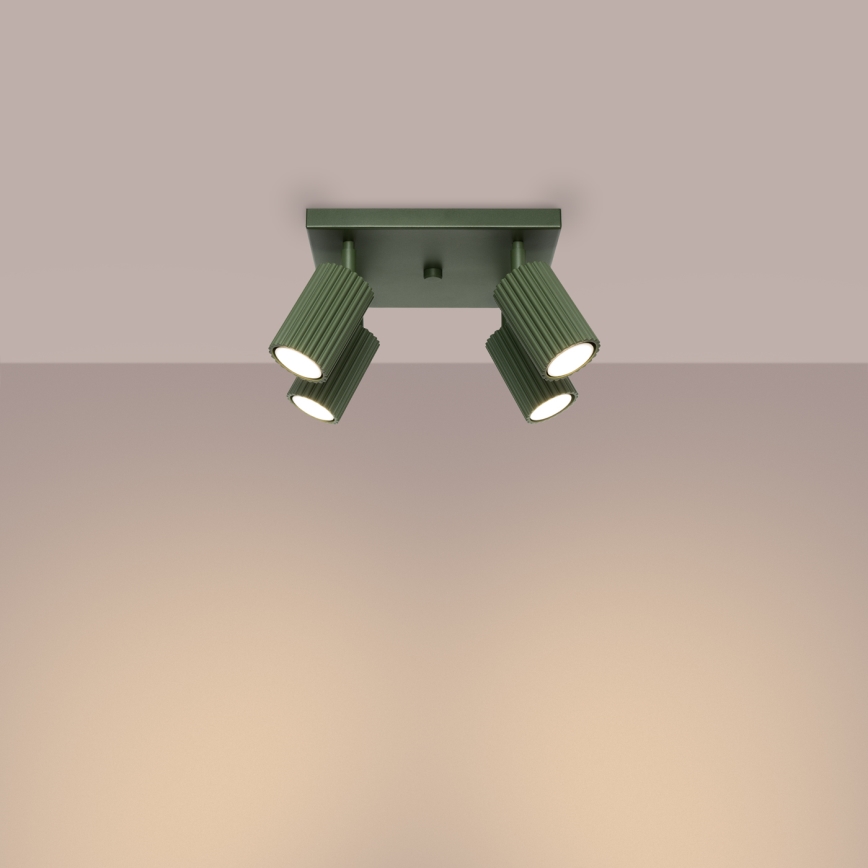 Foco KARBON 4xGU10/10W/230V verde
