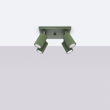 Foco KARBON 4xGU10/10W/230V verde