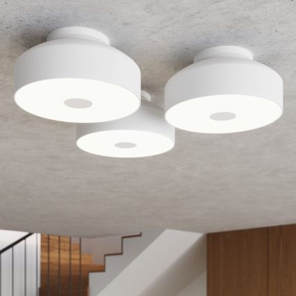 Lámpara de techo OMIQ 4xE27/15W/230V, Ø 30 cm, blanca