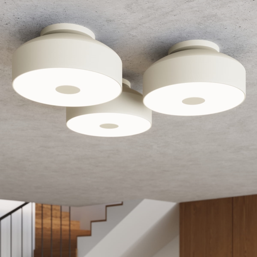 Luminaria de techo OMIQ 4xE27/15W/230V, diámetro 30 cm, color crema