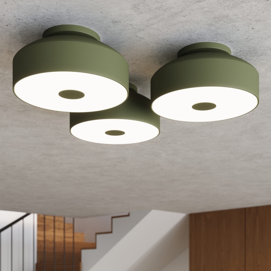 Lámpara de techo OMIQ 4xE27/15W/230V, diámetro 30 cm, verde