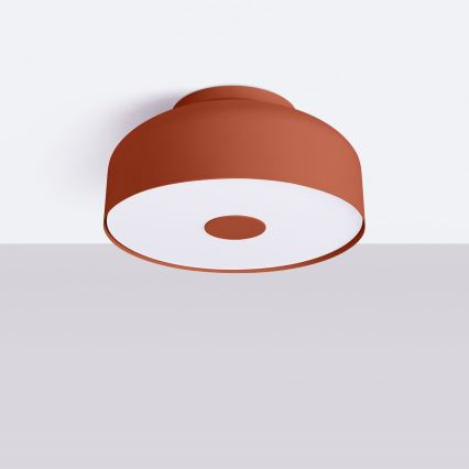 Lámpara de techo OMIQ 4xE27/15W/230V Ø 30 cm roja