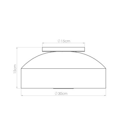 Lámpara de techo OMIQ 4xE27/15W/230V Ø 30 cm roja