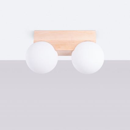 Plafón BULBO 2xG9/8W/230V haya/blanco