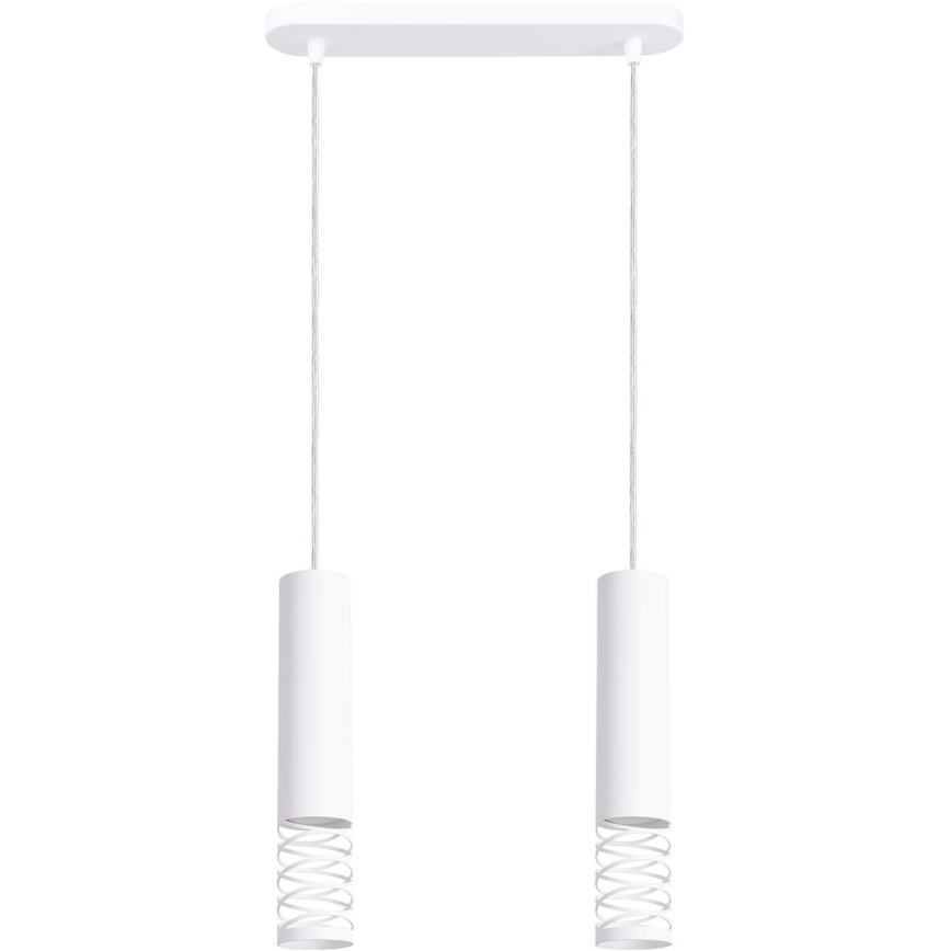 Lámpara colgante LAMI 2xGU10/10W/230V blanco