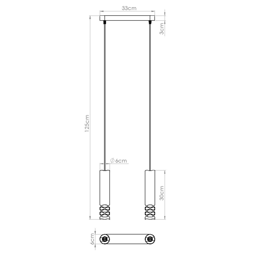 Lámpara colgante LIRO 2xGU10/10W/230V blanco