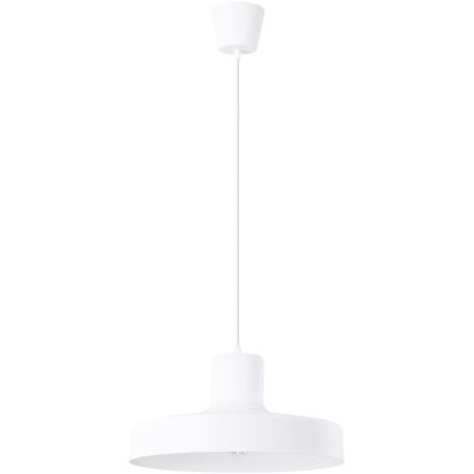 Lámpara colgante BILO 1xE27/15W/230V diá. 35 cm blanco