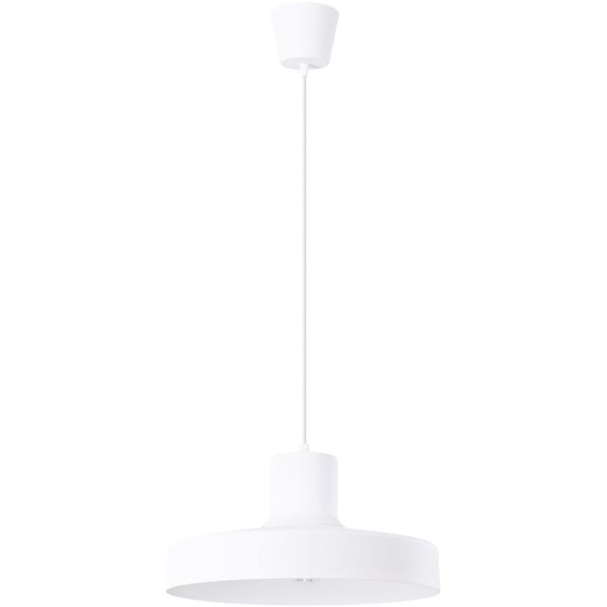 Lámpara colgante BILO 1xE27/15W/230V diá. 35 cm blanco