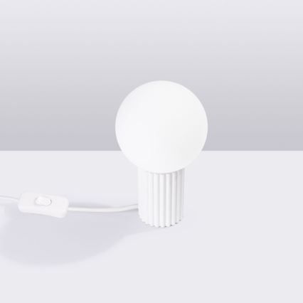 Lámpara de mesa HALO 1xG9/8W/230V diá. 12 cm blanco
