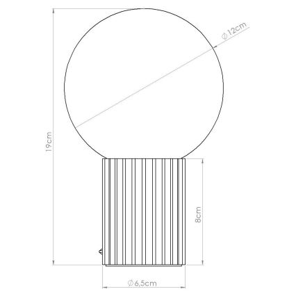 Lámpara de mesa HALO 1xG9/8W/230V diá. 12 cm blanco