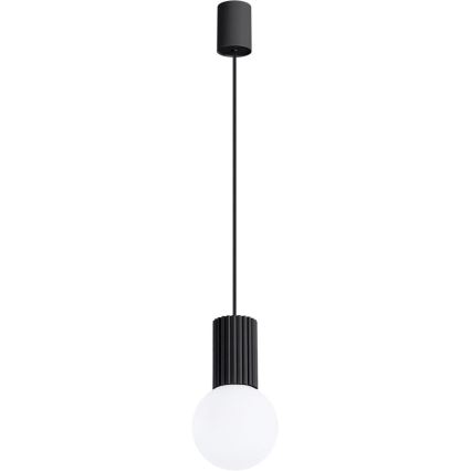 Lámpara colgante HALO 1xG9/8W/230V diá. 12 cm negro