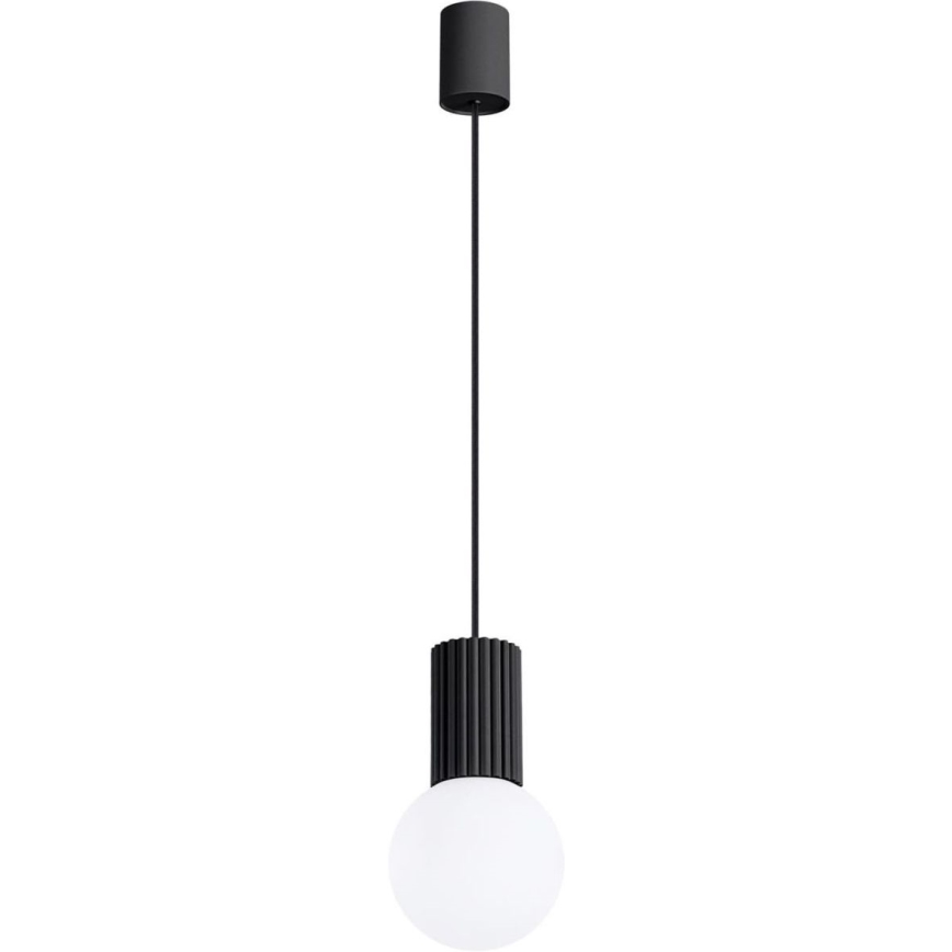 Lámpara colgante HALO 1xG9/8W/230V diá. 12 cm negro
