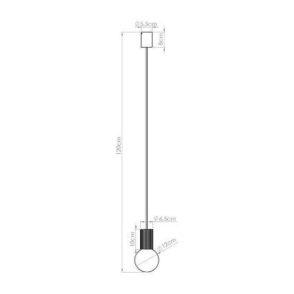 Lámpara colgante HALO 1xG9/8W/230V diá. 12 cm negro