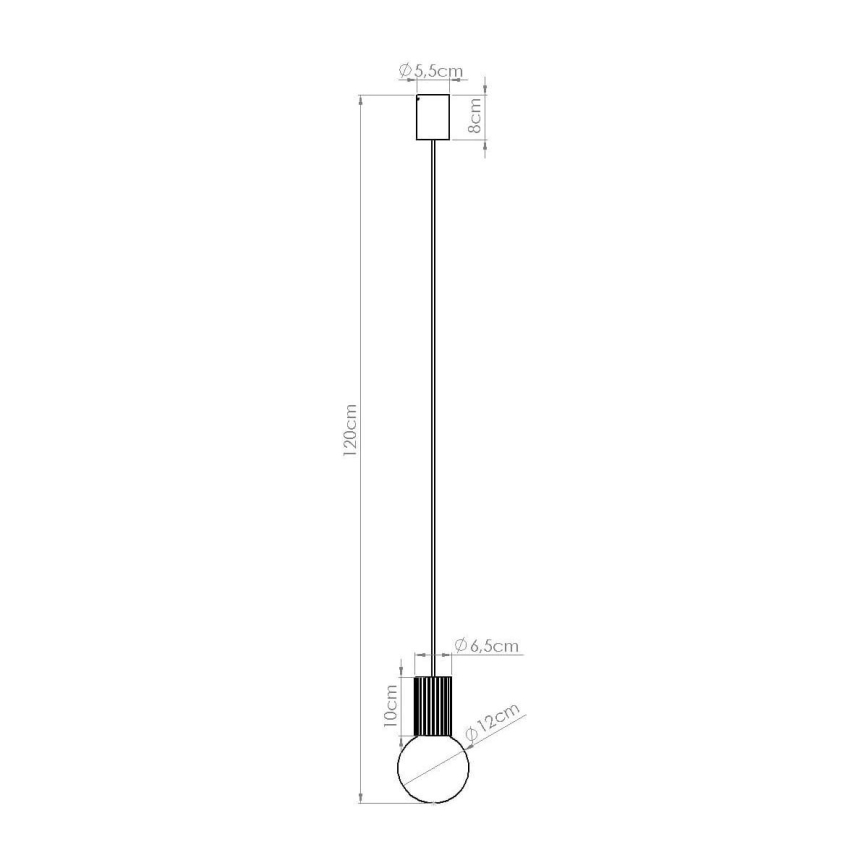 Lámpara colgante HALO 1xG9/8W/230V diá. 12 cm negro