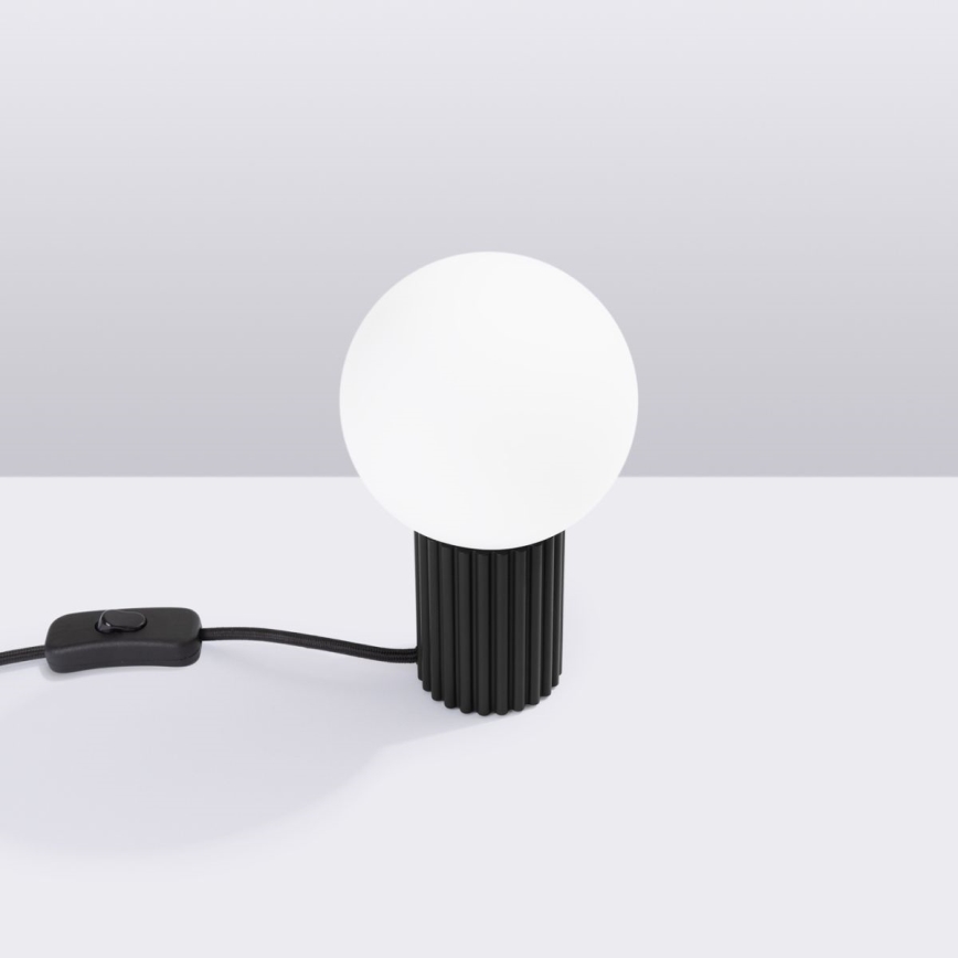 Lámpara de mesa HALO 1xG9/8W/230V diá. 12 cm negro