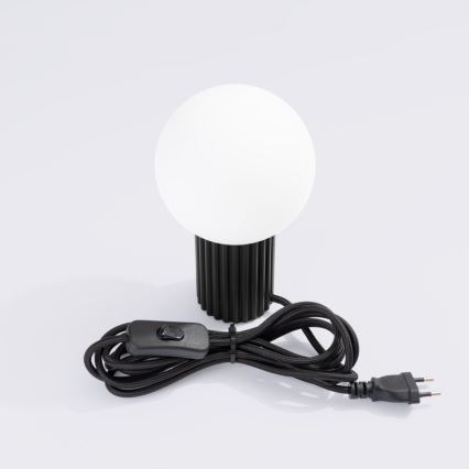 Lámpara de mesa HALO 1xG9/8W/230V diá. 12 cm negro