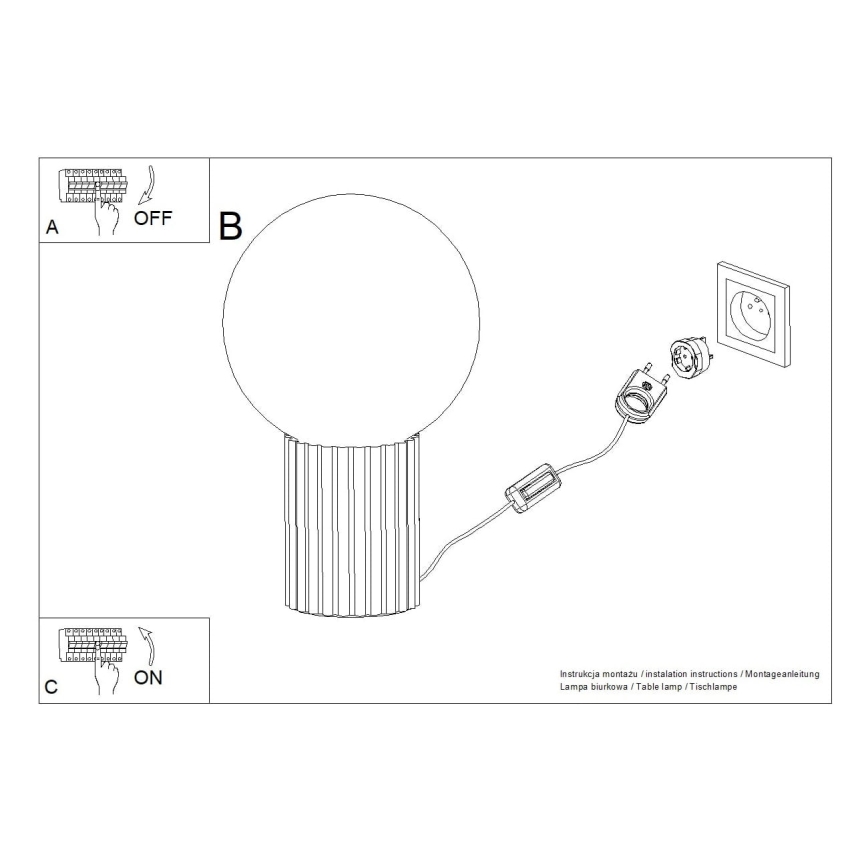 Lámpara de mesa HALO 1xG9/8W/230V diá. 12 cm negro