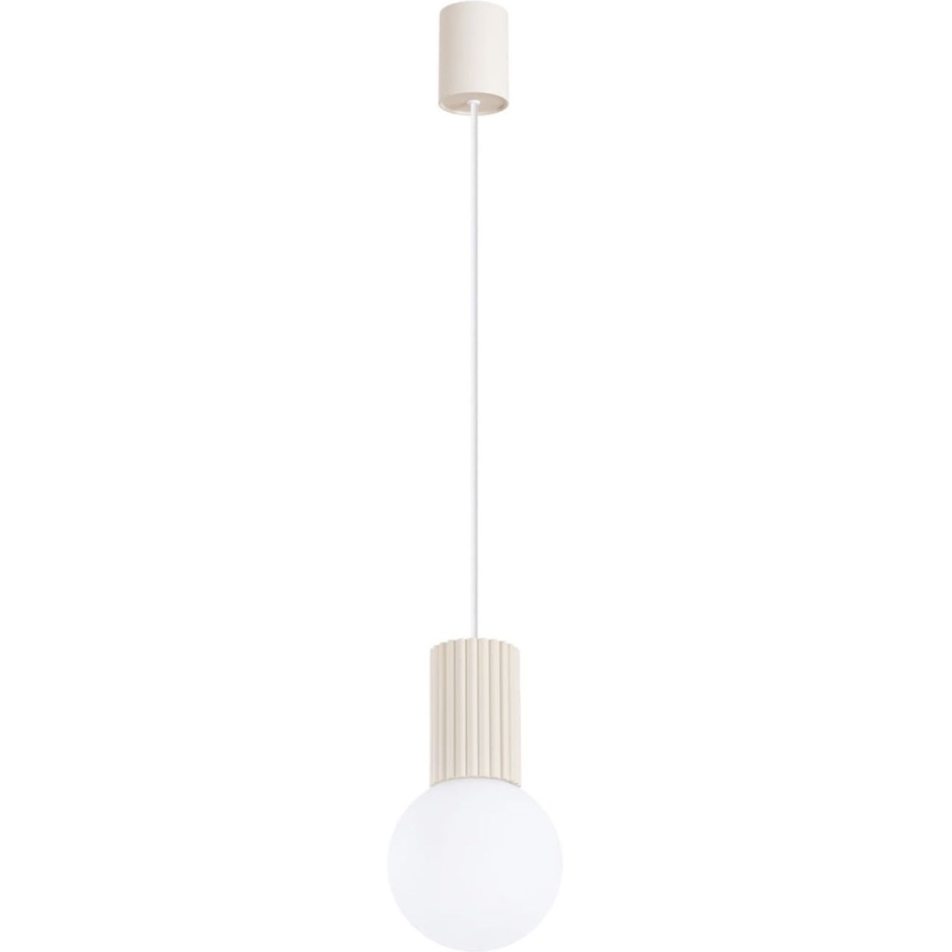 Lámpara colgante HALO 1xG9/8W/230V diá. 12 cm color crema