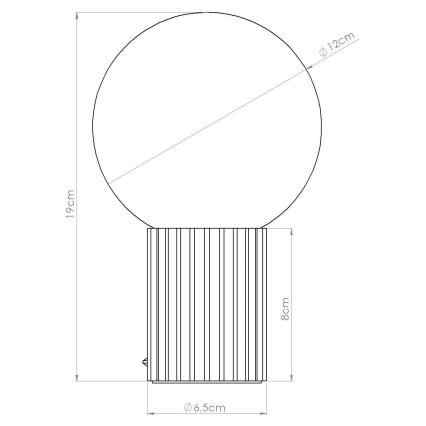 Lámpara de mesa HALO 1xG9/8W/230V diá. 12 cm color crema